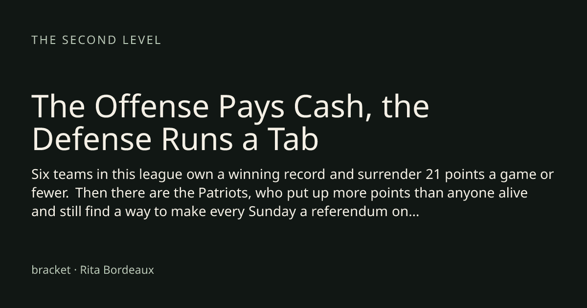 The Offense Pays Cash, the Defense Runs a Tab